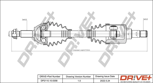 Drive Shaft DP2110.10.0358