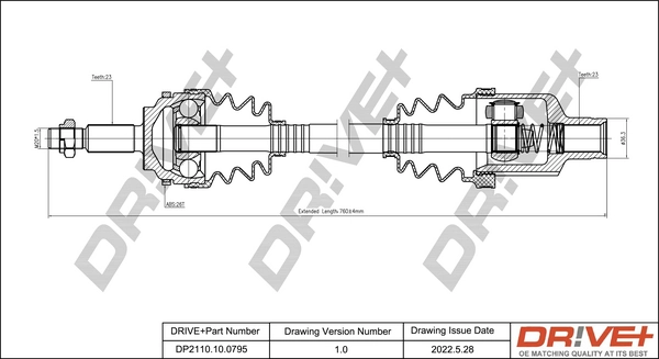 Drive Shaft DP2110.10.0795