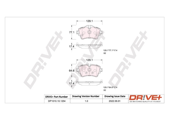 Brake Pad Set, disc brake DP1010.10.1254