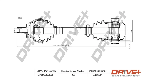 Drive Shaft DP2110.10.0066