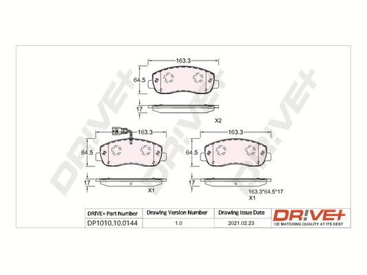 Brake Pad Set, disc brake DP1010.10.0144