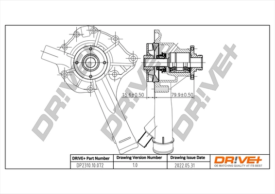 Water Pump, engine cooling DP2310.10.072