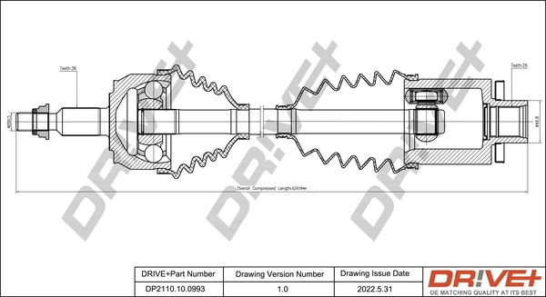 Drive Shaft DP2110.10.0993