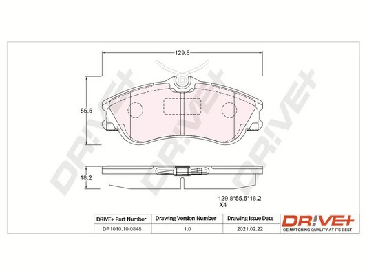 Brake Pad Set, disc brake DP1010.10.0848