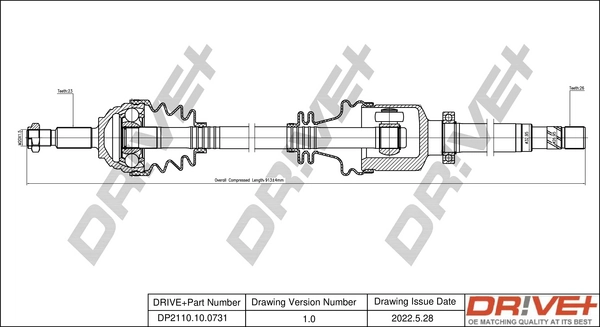 Drive Shaft DP2110.10.0731