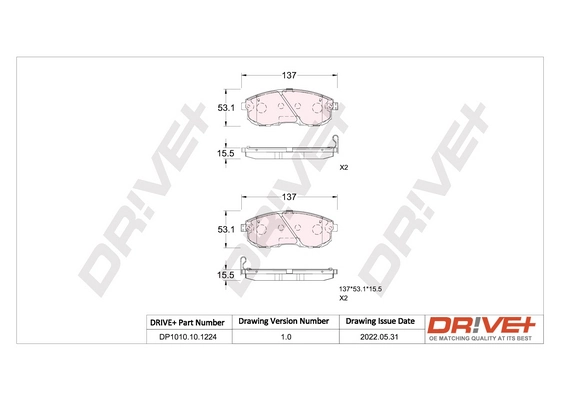 Brake Pad Set, disc brake DP1010.10.1224