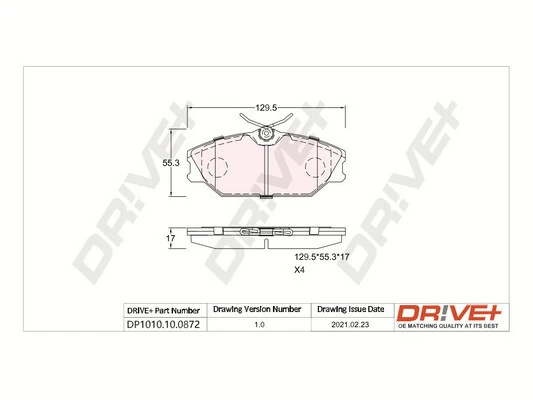 Brake Pad Set, disc brake DP1010.10.0872