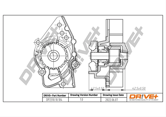Water Pump, engine cooling DP2310.10.104