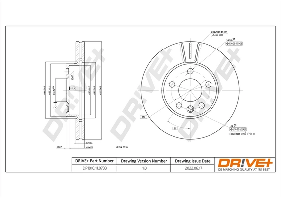 Brake Disc DP1010.11.0733