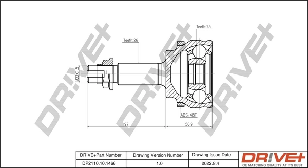 Joint Kit, drive shaft DP2110.10.1466