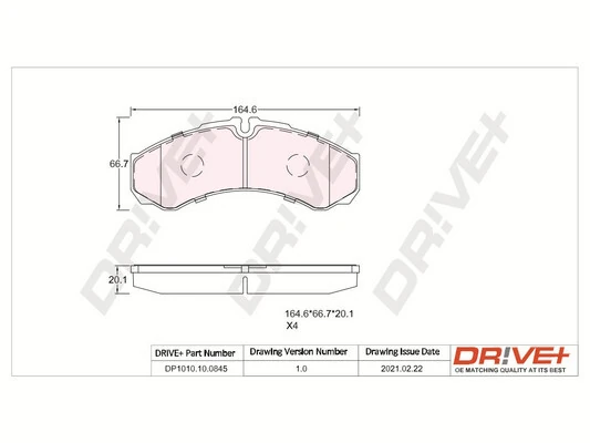 Brake Pad Set, disc brake DP1010.10.0845