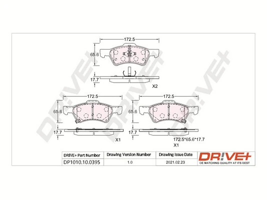 Brake Pad Set, disc brake DP1010.10.0395