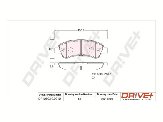 Brake Pad Set, disc brake DP1010.10.0910