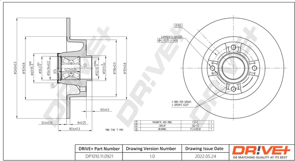 Brake Disc DP1010.11.0921