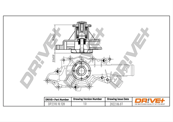Water Pump, engine cooling DP2310.10.128