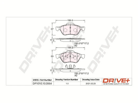 Brake Pad Set, disc brake DP1010.10.0864