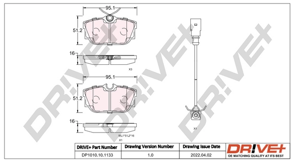 Brake Pad Set, disc brake DP1010.10.1133