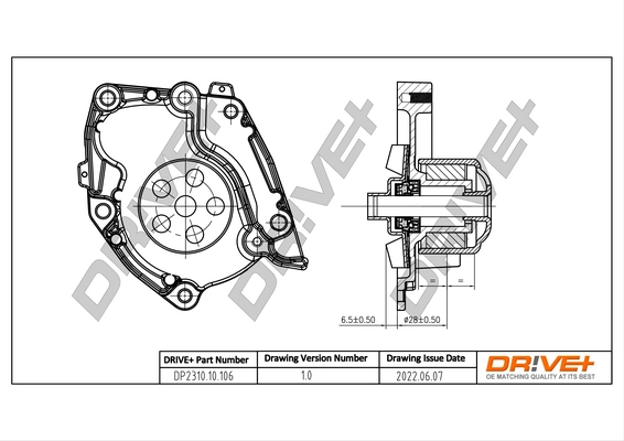 Water Pump, engine cooling DP2310.10.106
