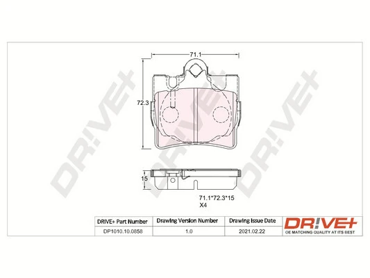 Brake Pad Set, disc brake DP1010.10.0858