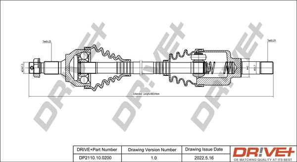Drive Shaft DP2110.10.0200
