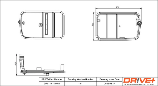Hydraulic Filter Kit, automatic transmission DP1110.14.0017