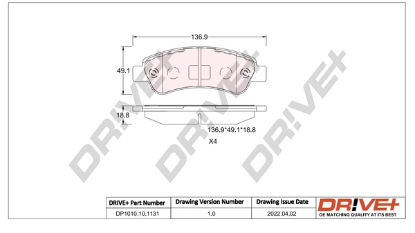 Brake Pad Set, disc brake DP1010.10.1131