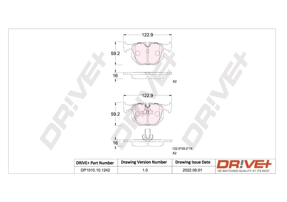 Brake Pad Set, disc brake DP1010.10.1242