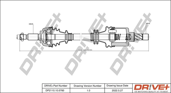 Drive Shaft DP2110.10.0760