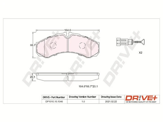 Brake Pad Set, disc brake DP1010.10.1046