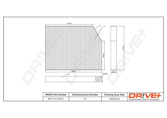 Filter, cabin air DP1110.12.0414