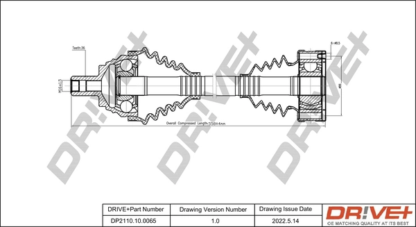 Drive Shaft DP2110.10.0065