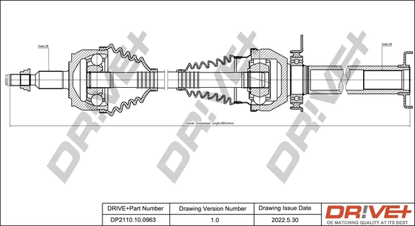 Drive Shaft DP2110.10.0963