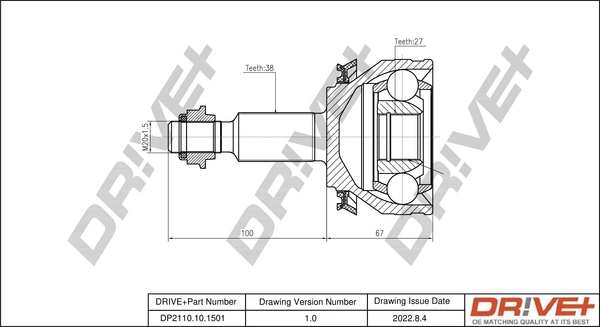 Joint Kit, drive shaft DP2110.10.1501