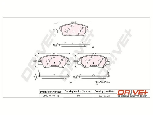 Brake Pad Set, disc brake DP1010.10.0145