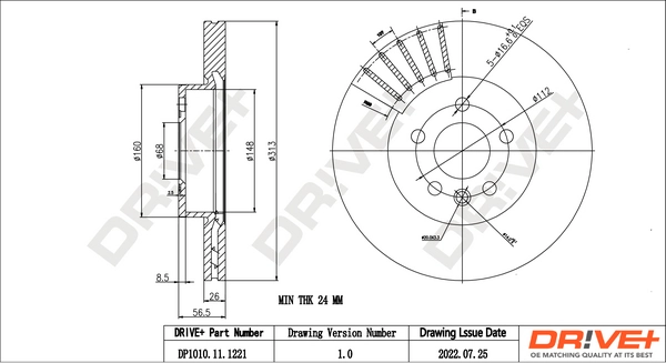 Brake Disc DP1010.11.1221