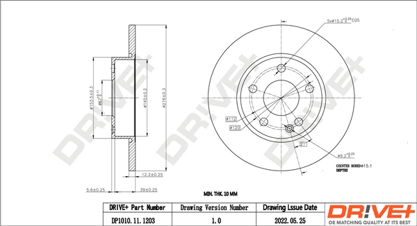 Brake Disc DP1010.11.1203