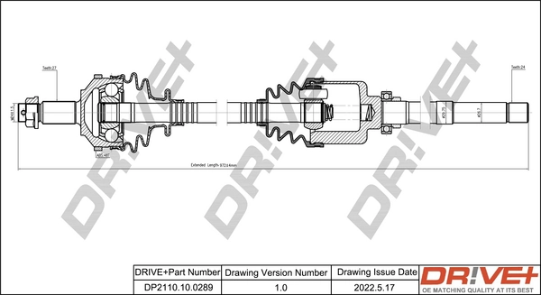 Drive Shaft DP2110.10.0289