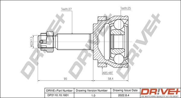 Joint Kit, drive shaft DP2110.10.1601