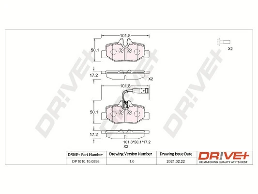 Brake Pad Set, disc brake DP1010.10.0898