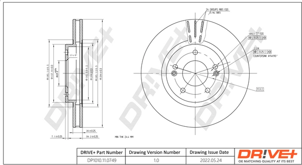 Brake Disc DP1010.11.0749