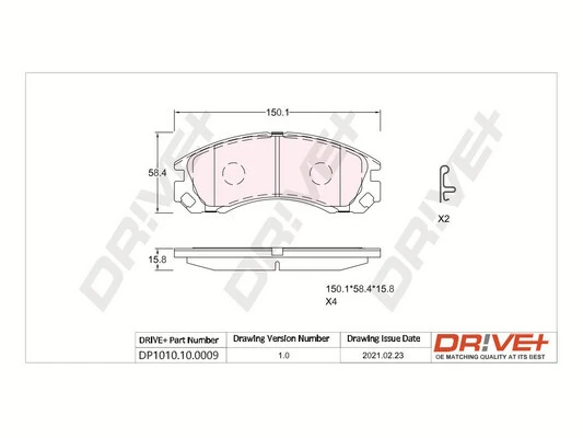 Brake Pad Set, disc brake DP1010.10.0009