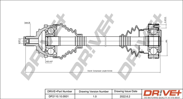 Drive Shaft DP2110.10.0931