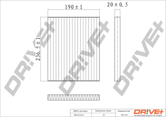 Filter, cabin air DP1110.12.0171