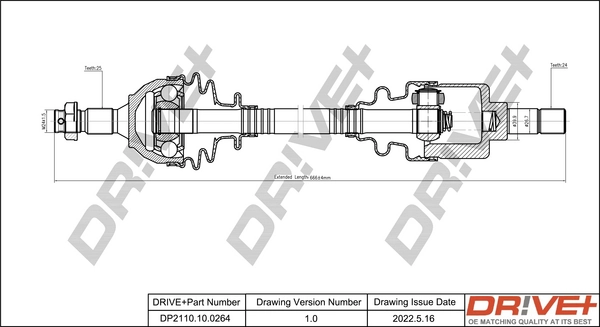 Drive Shaft DP2110.10.0264