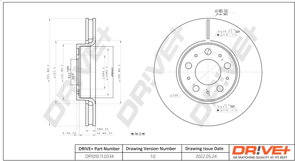 Brake Disc DP1010.11.0334