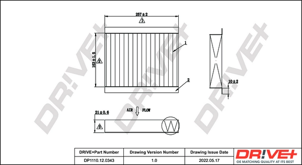 Filter, cabin air DP1110.12.0343