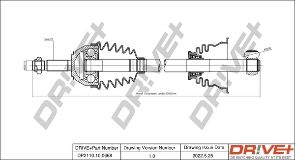 Drive Shaft DP2110.10.0668