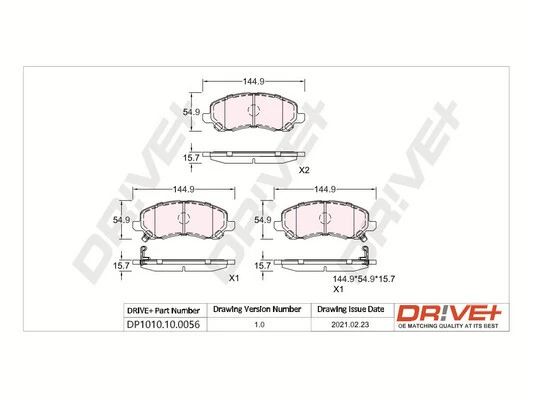 Brake Pad Set, disc brake DP1010.10.0056