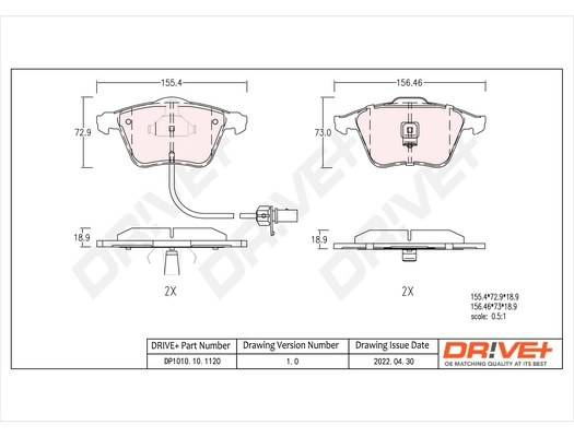 Brake Pad Set, disc brake DP1010.10.1120