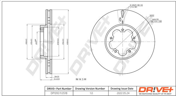 Brake Disc DP1010.11.0518